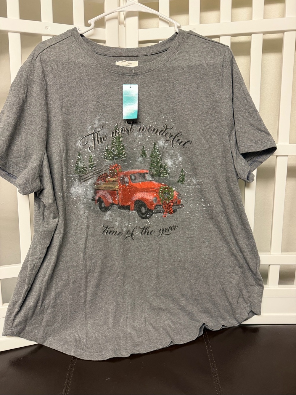 Gray Holiday Truck Graphic Tee